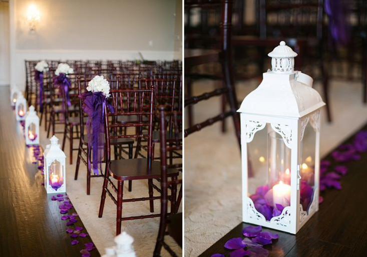 Candles and lanterns church decor